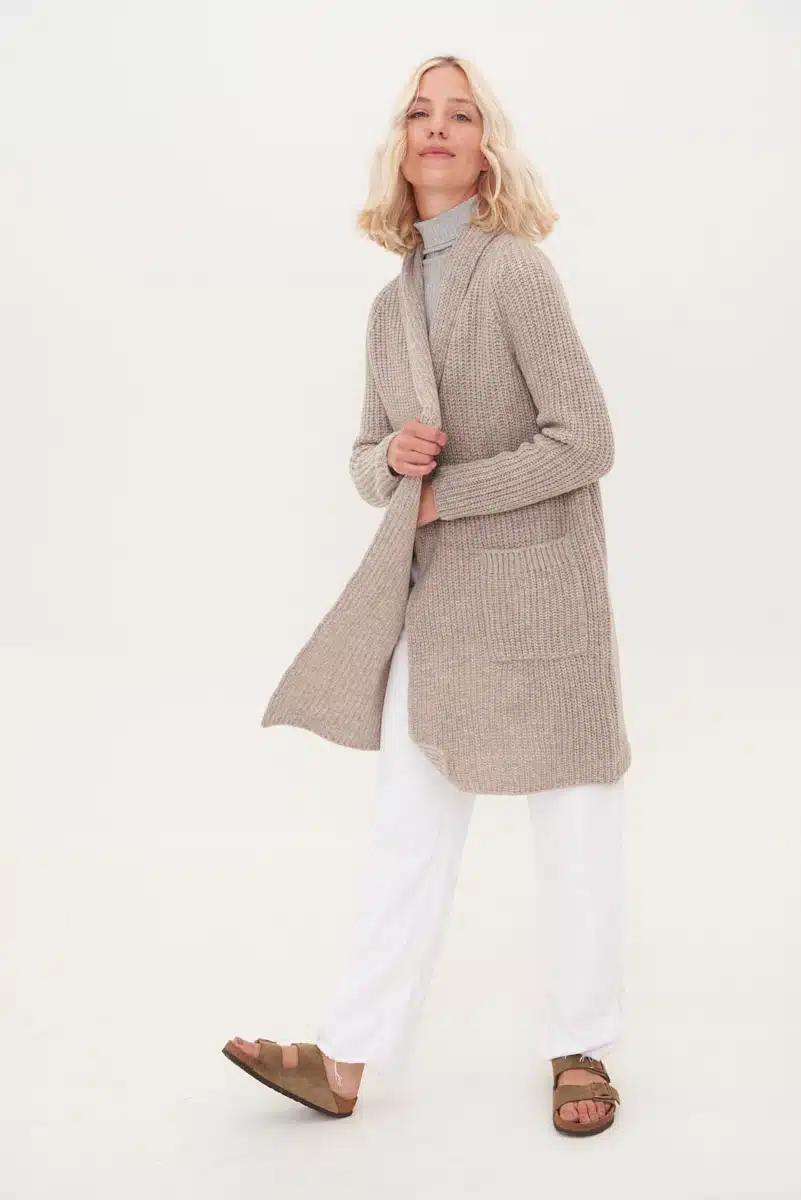 CASHMERE & MERINO WOOL CARDIGAN TEKMĖ