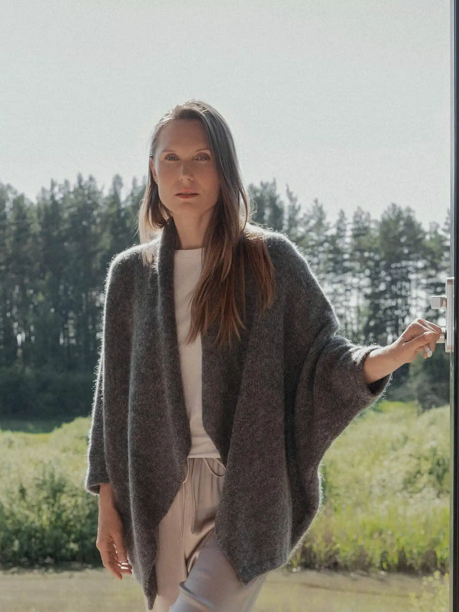 MOHAIR & MERINO WOOL PONCHO MIGLA