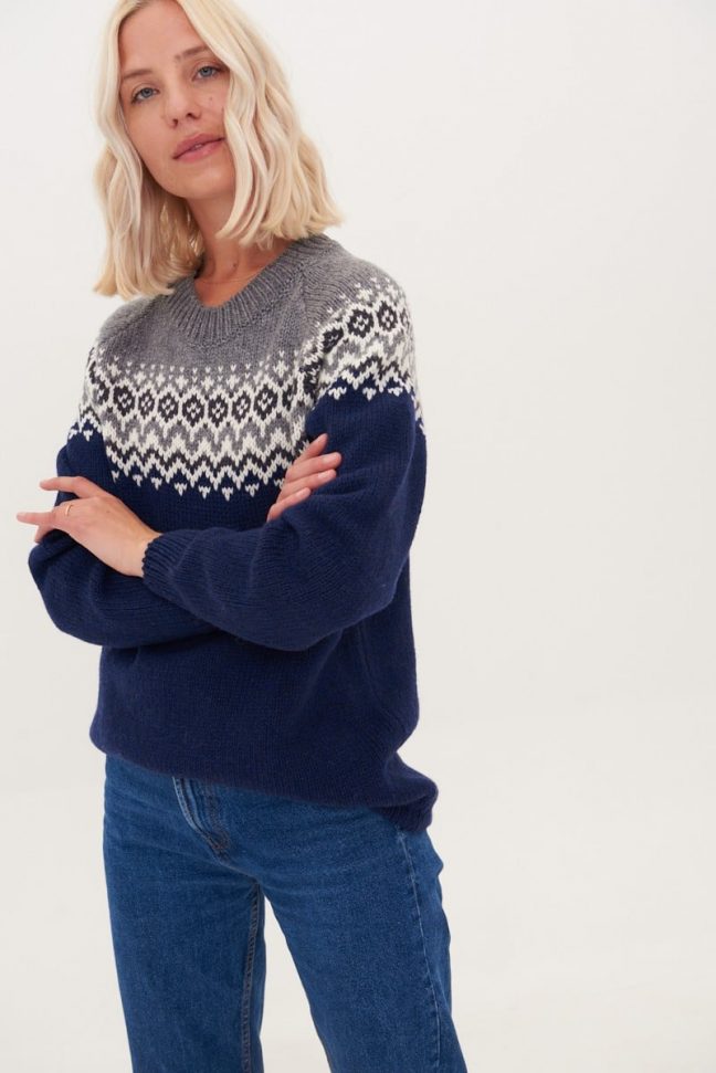 Merino wool sweater FLAKI - WOOL HOUSE