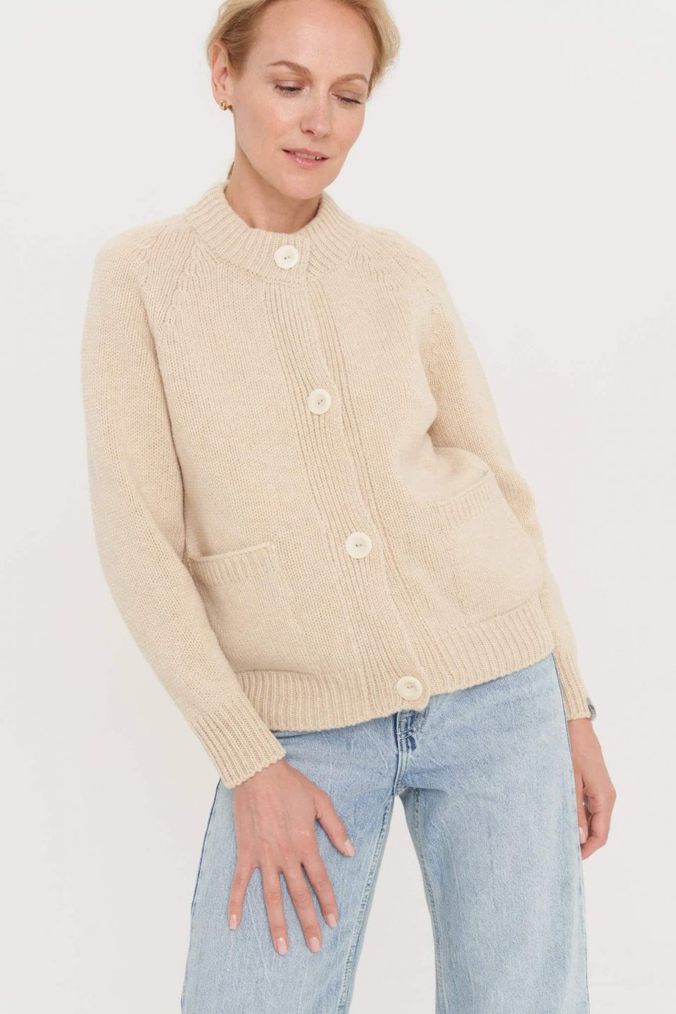merino wool hand knitted sweater