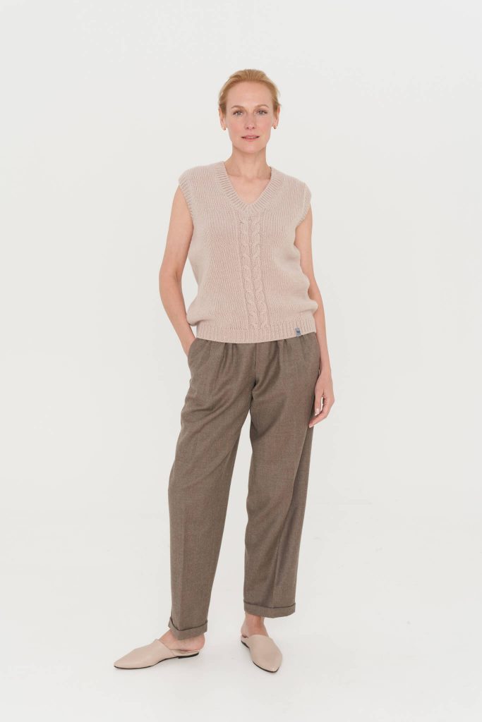 merino wool knitted vest