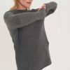 pilkas merino megztinis