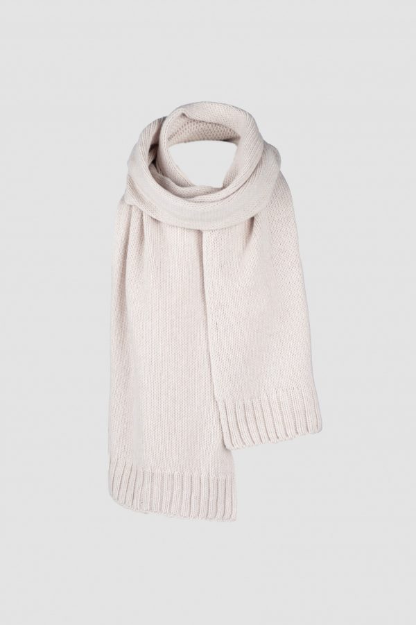 CASHMERE & MERINO WOOL SCARF LUNA - Silver
