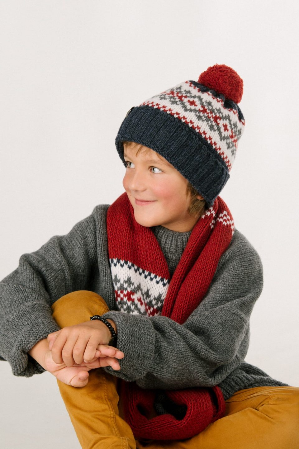 Vaikiška vilnonė merino kepurė