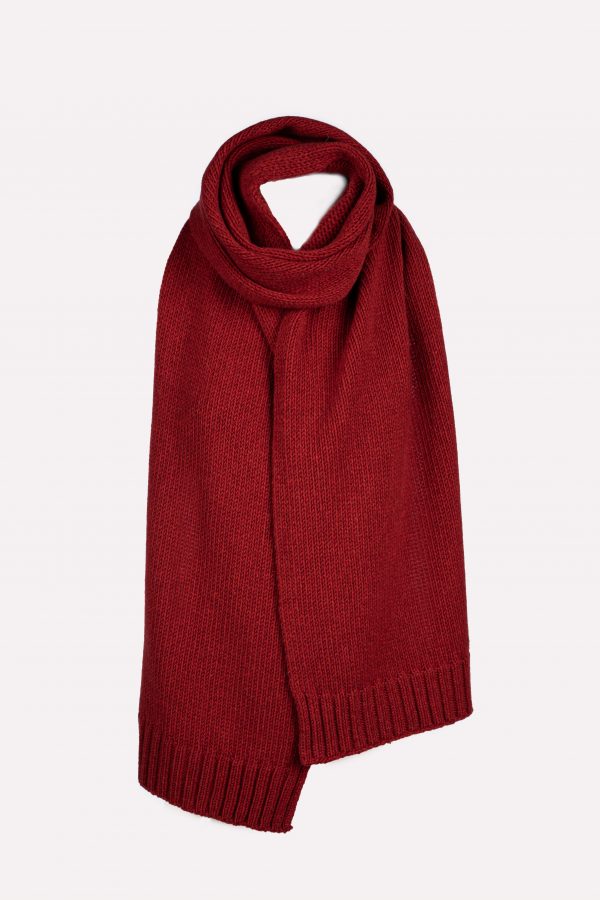 KAŠMYRO IR MERINO VILNOS ŠALIKAS LUNA - Raudona
