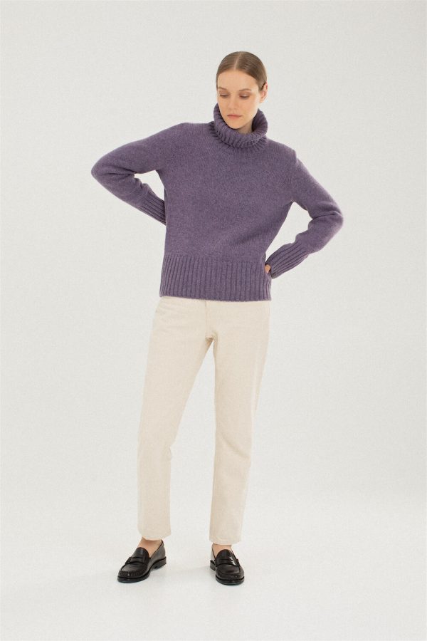 lavender merino wool sweater