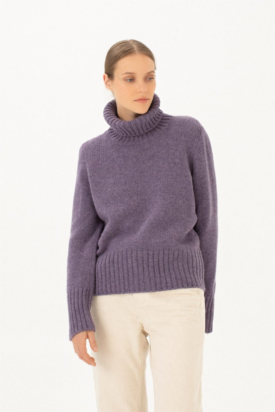 lavender merino wool sweater