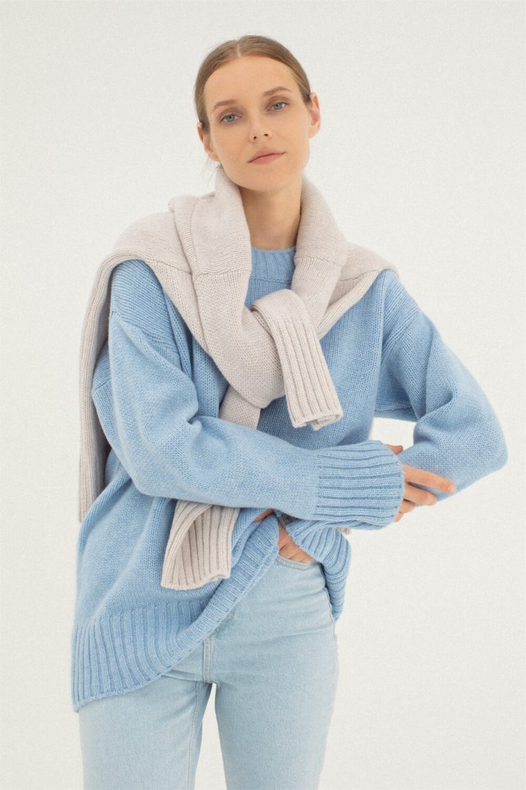 fine wool knitted sweater jumper