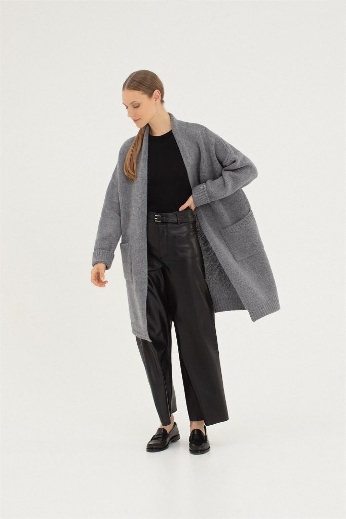 CASHMERE & MERINO WOOL CARDIGAN THORA