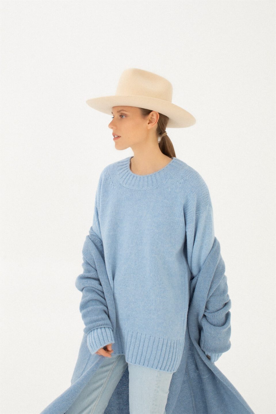 jaukus vilnos megztinis