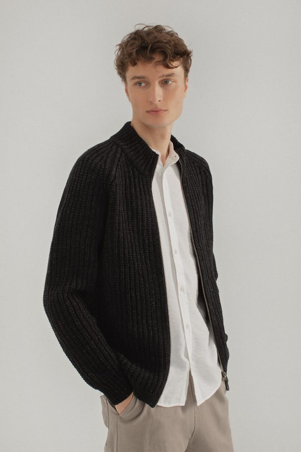 Supreme merino wool zipped sweater HILLA