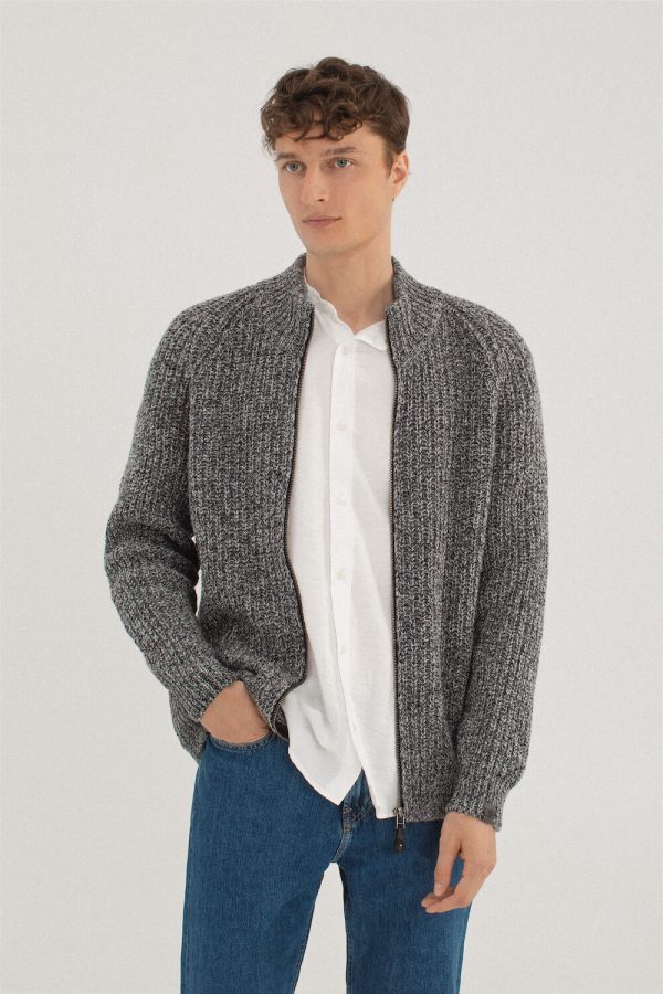 Supreme merino wool zipped sweater HILLA