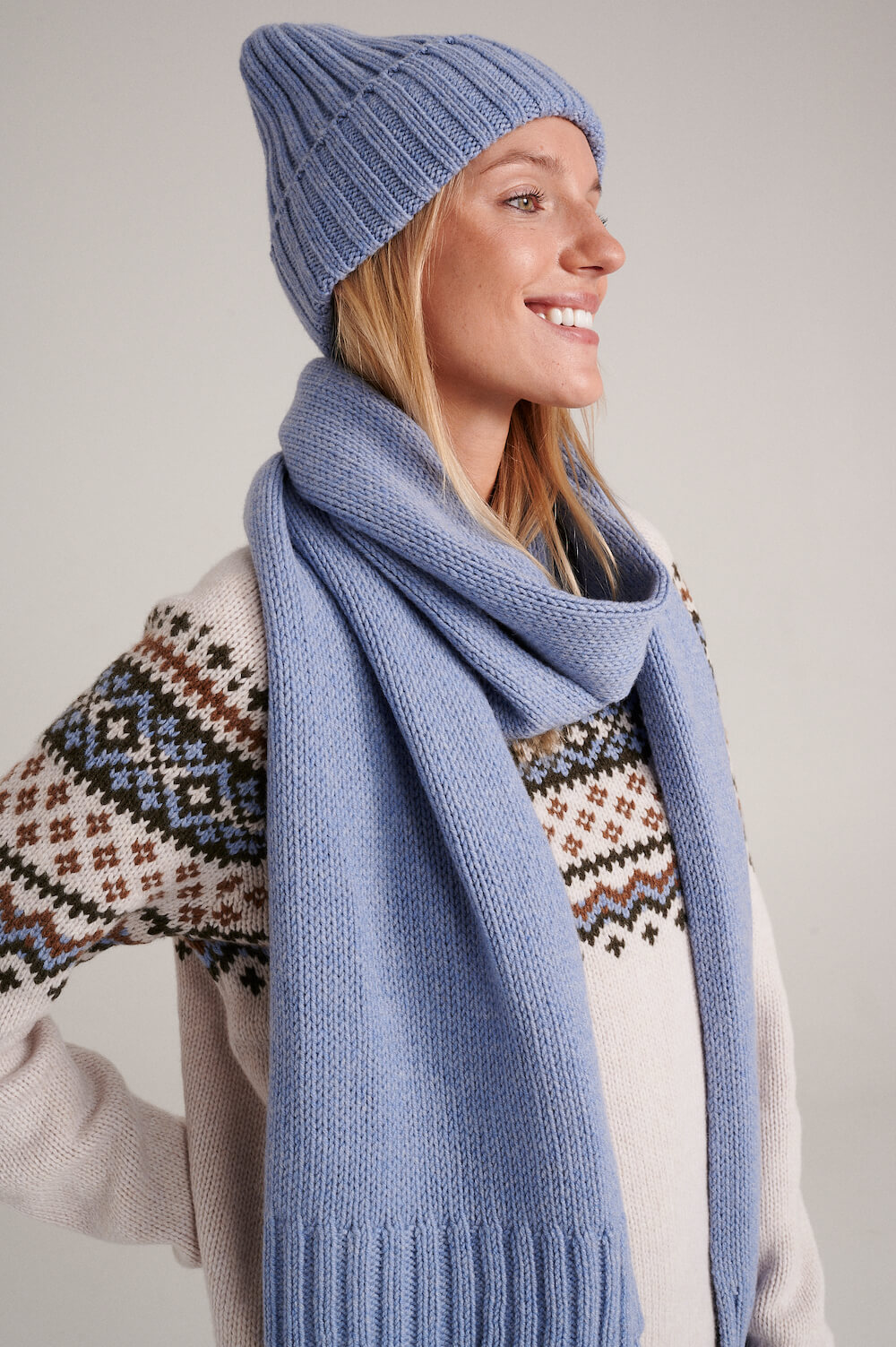 Cashmere Wool Sandymount Scarf In Donkey