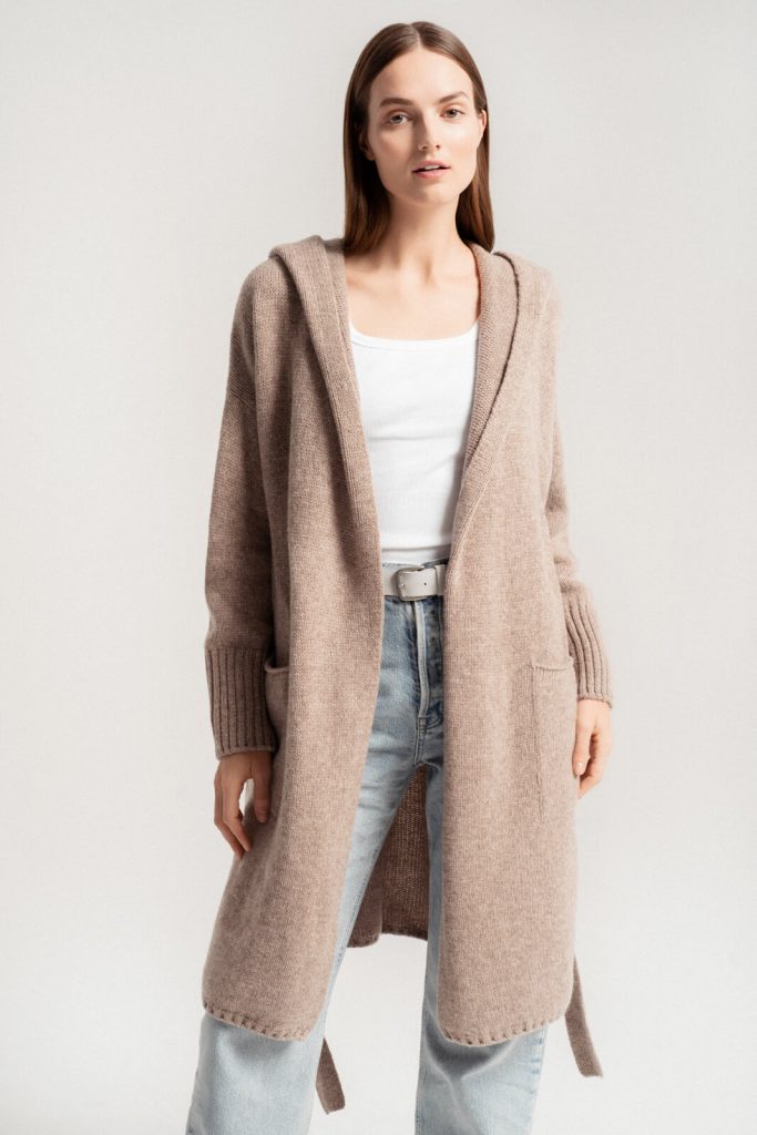 CASHMERE & MERINO WOOL CARDIGAN IEVA