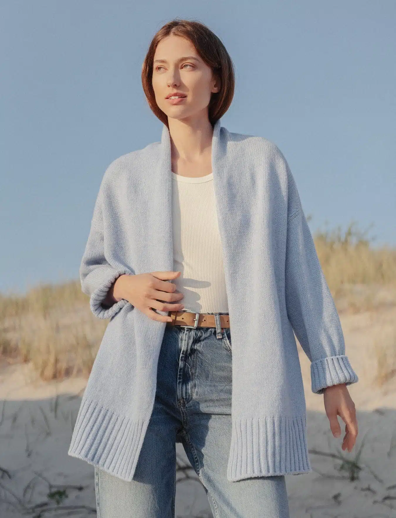 CASHMERE & MERINO WOOL CARDIGAN ŽEMYNA