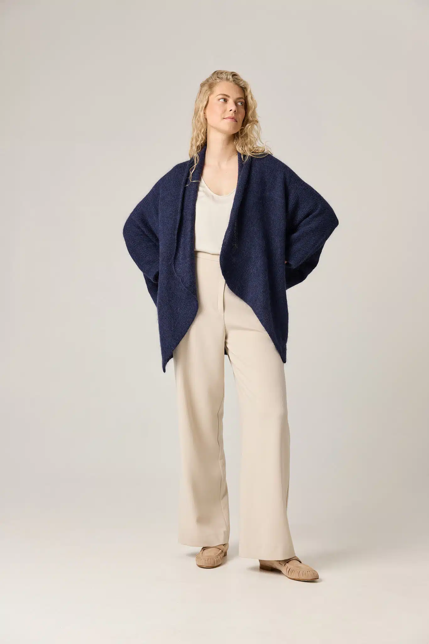 MOHAIR & MERINO WOOL PONCHO MIGLA
