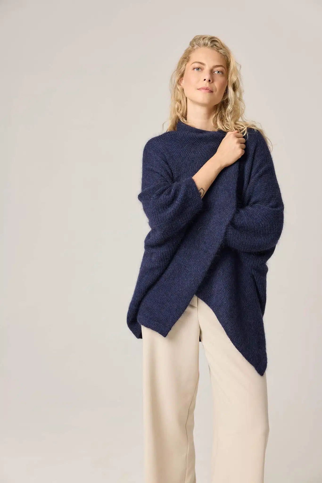 MOHAIR & MERINO WOOL PONCHO MIGLA