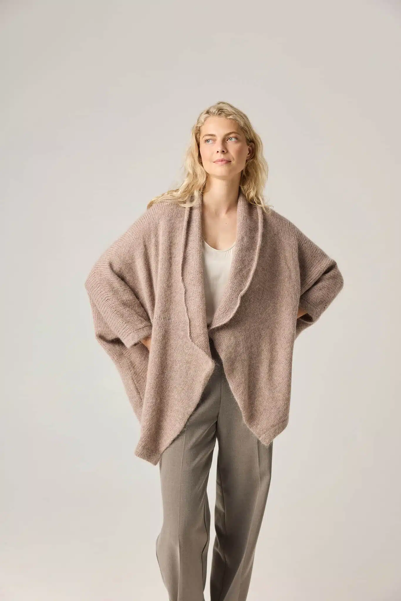 MOHAIR & MERINO WOOL PONCHO MIGLA