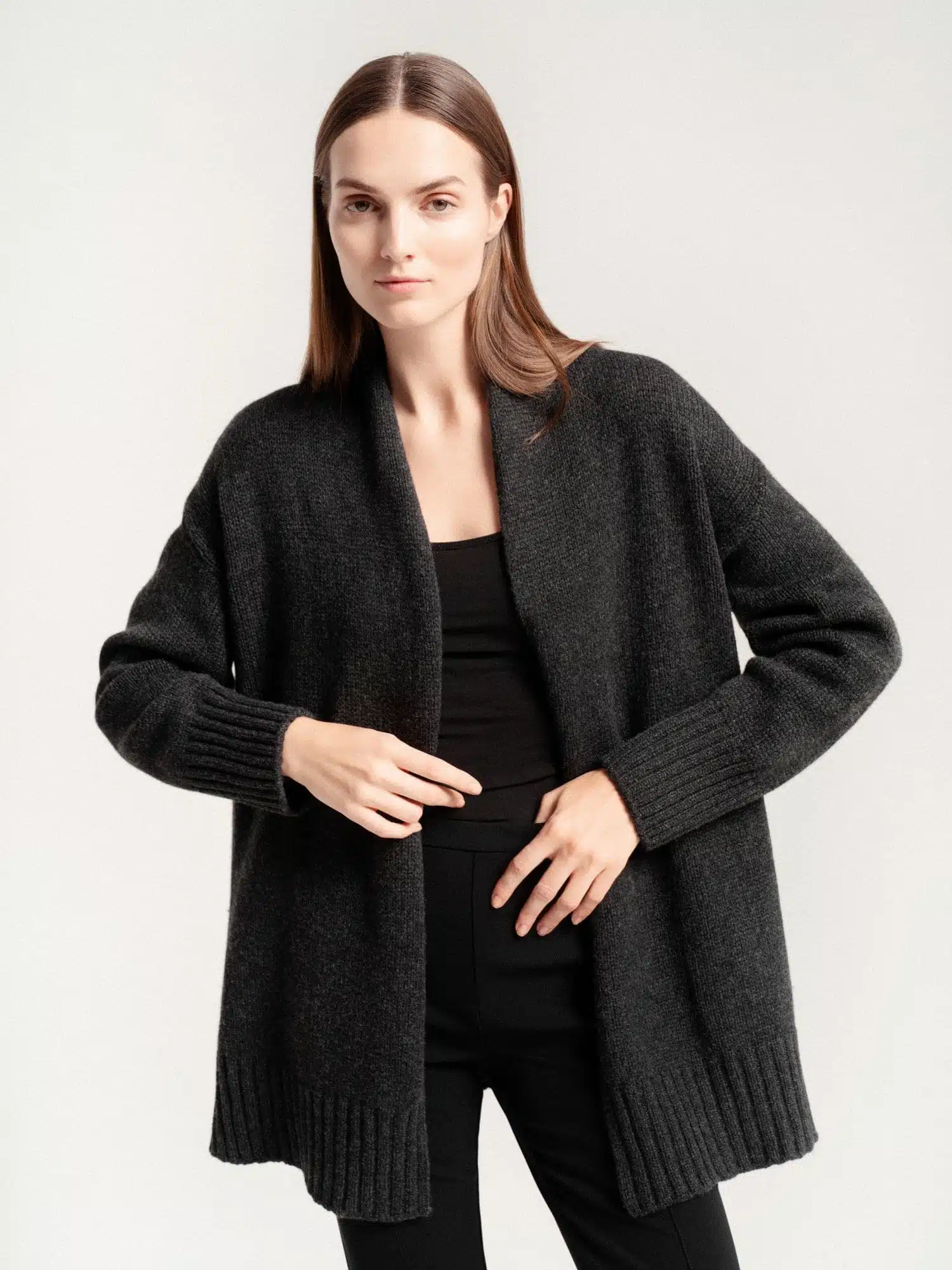 CASHMERE & MERINO WOOL CARDIGAN ŽEMYNA