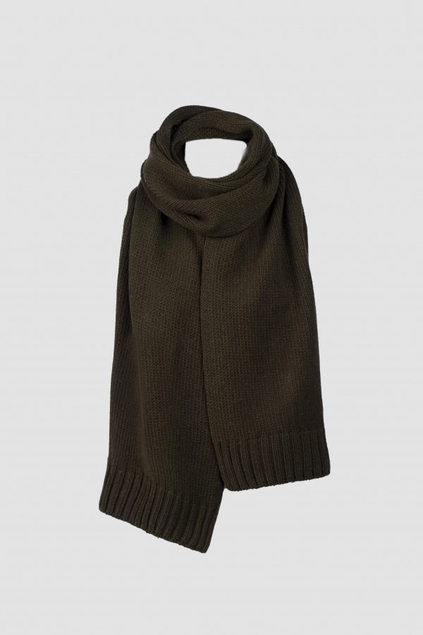 CASHMERE & MERINO WOOL SCARF LUNA - Military
