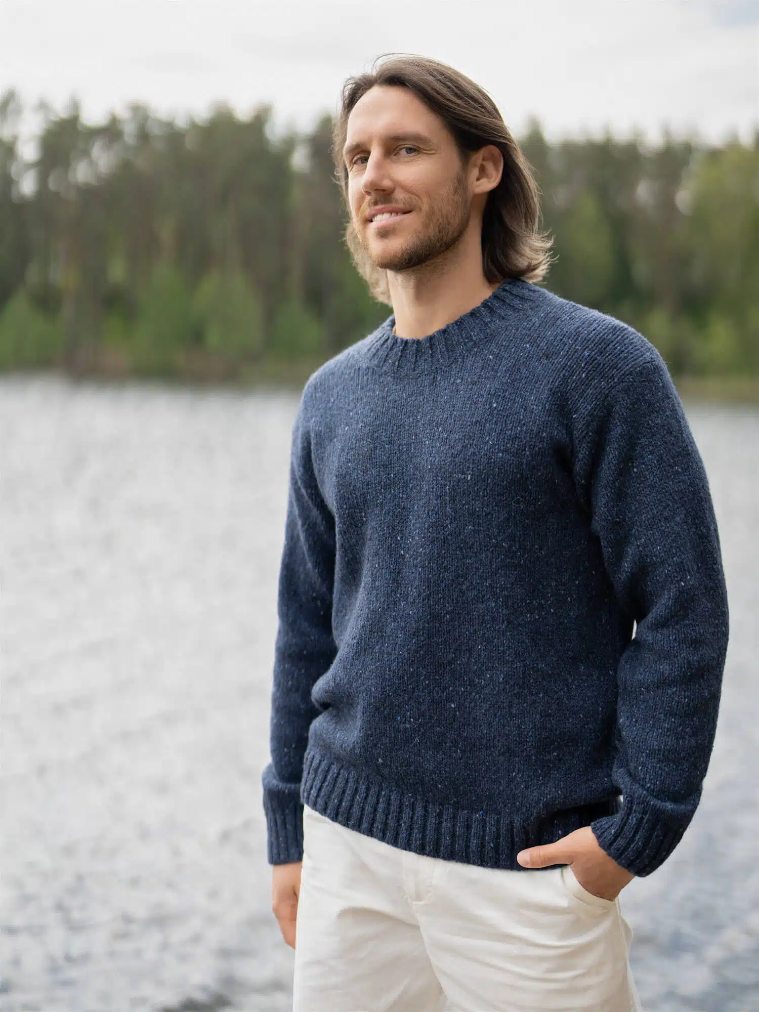 MOHAIR & MERINO TWEED SWEATER HENRY