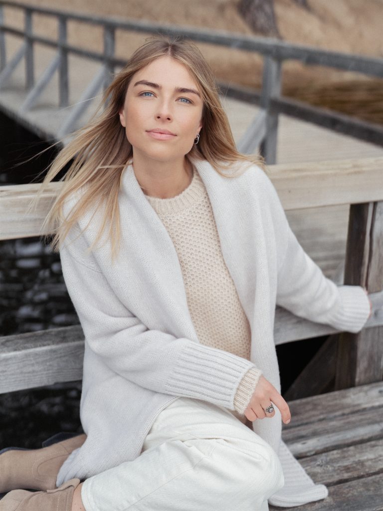 KAŠMYRO IR MERINO VILNOS KARDIGANAS ŽEMYNA