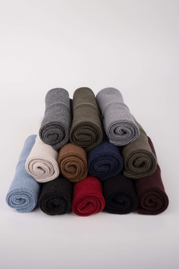 CASHMERE & MERINO WOOL NECK WARMER AURA - Silver