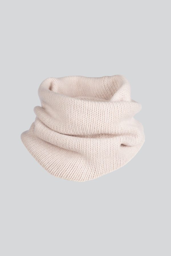 CASHMERE & MERINO WOOL NECK WARMER LUNA - Silver