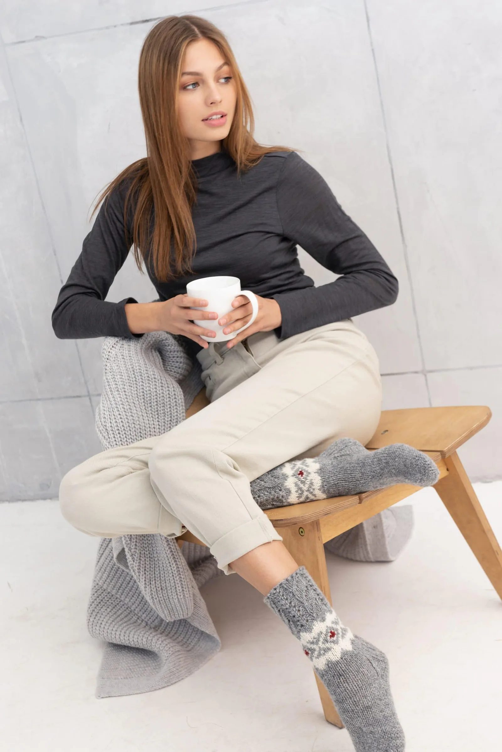 SOCKEN TYRA AUS 100 % WOLLE