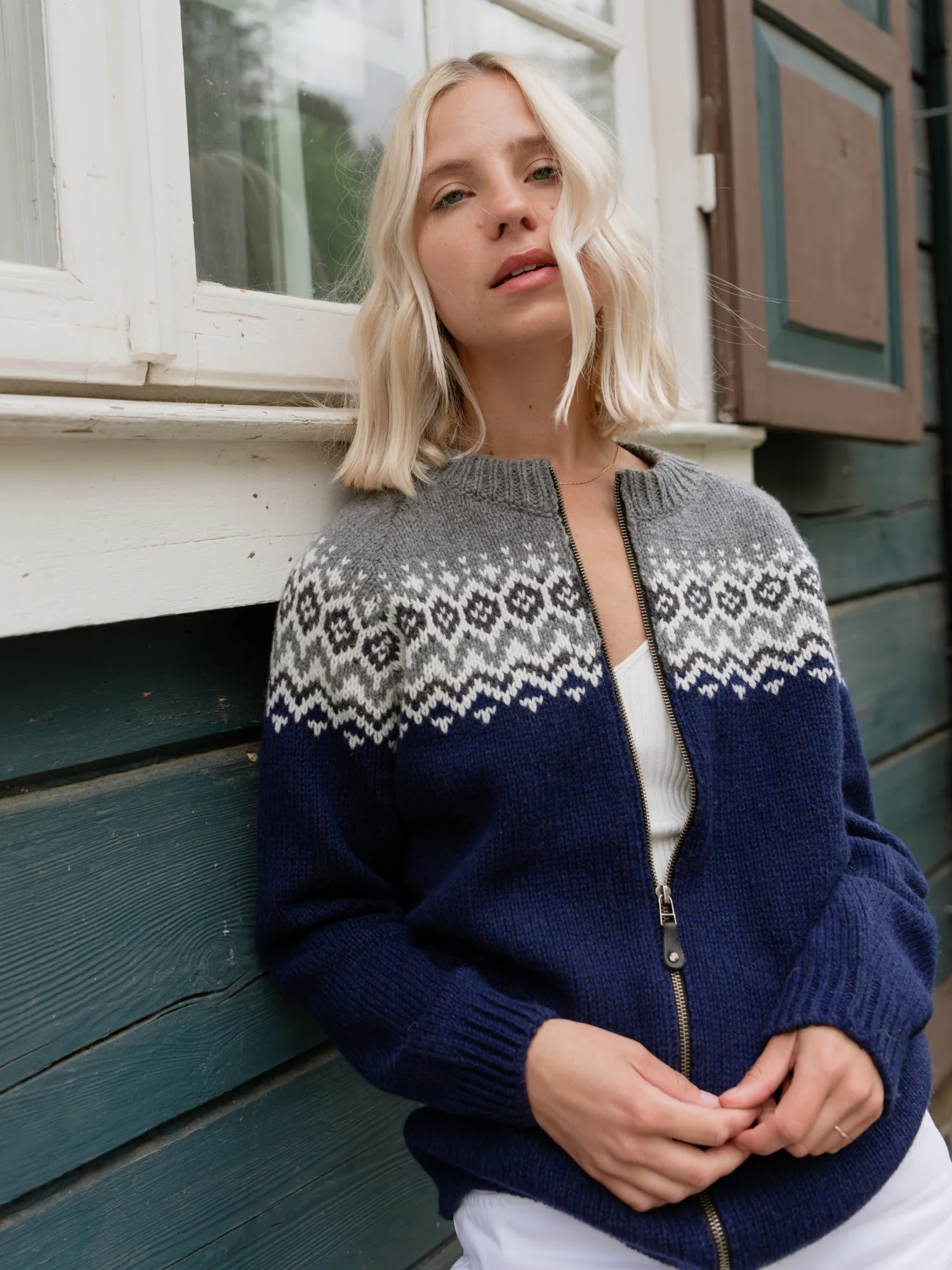 STRICKJACKE LINNEA AUS MERINOWOLLE
