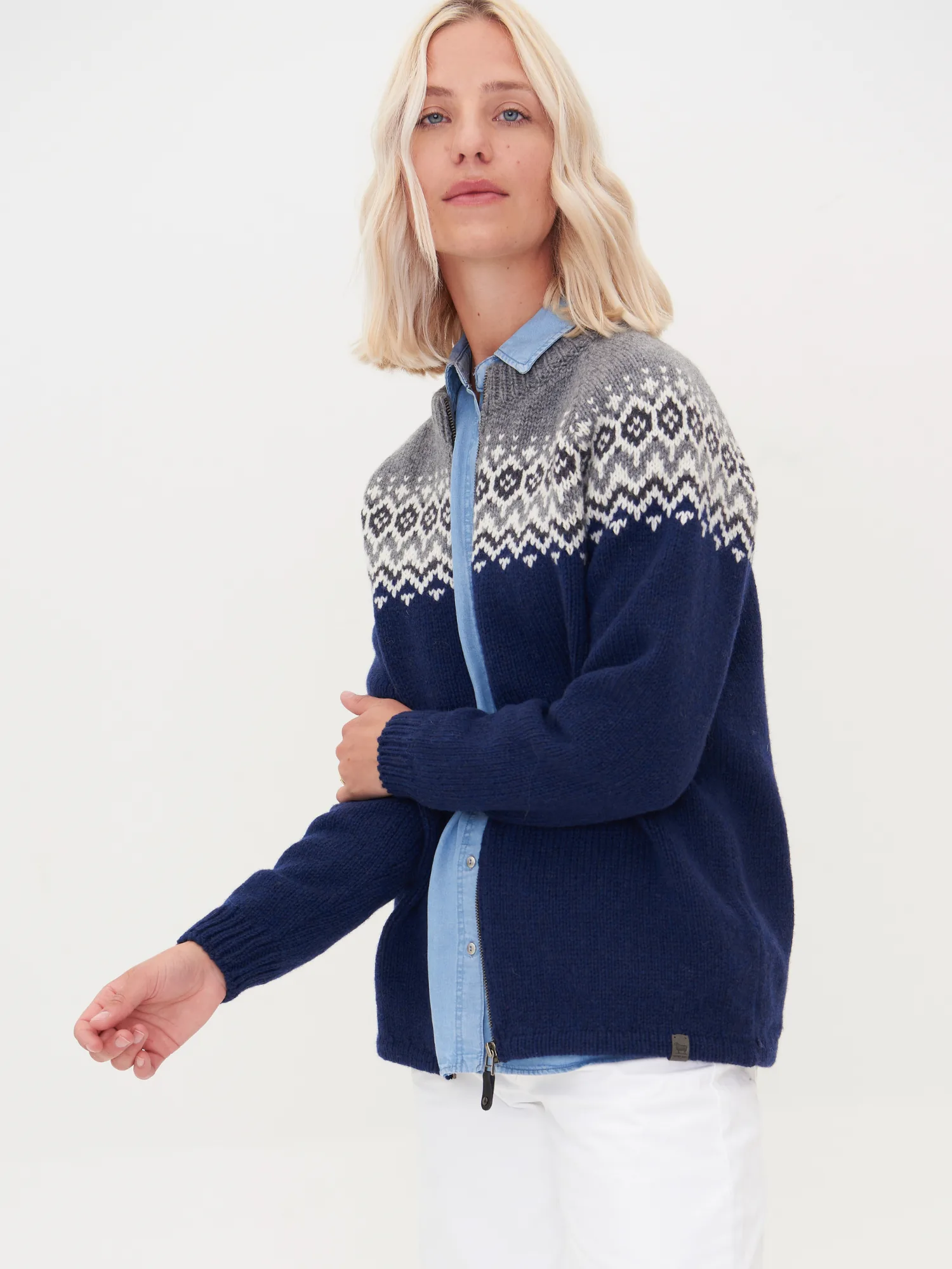 STRICKJACKE LINNEA AUS MERINOWOLLE