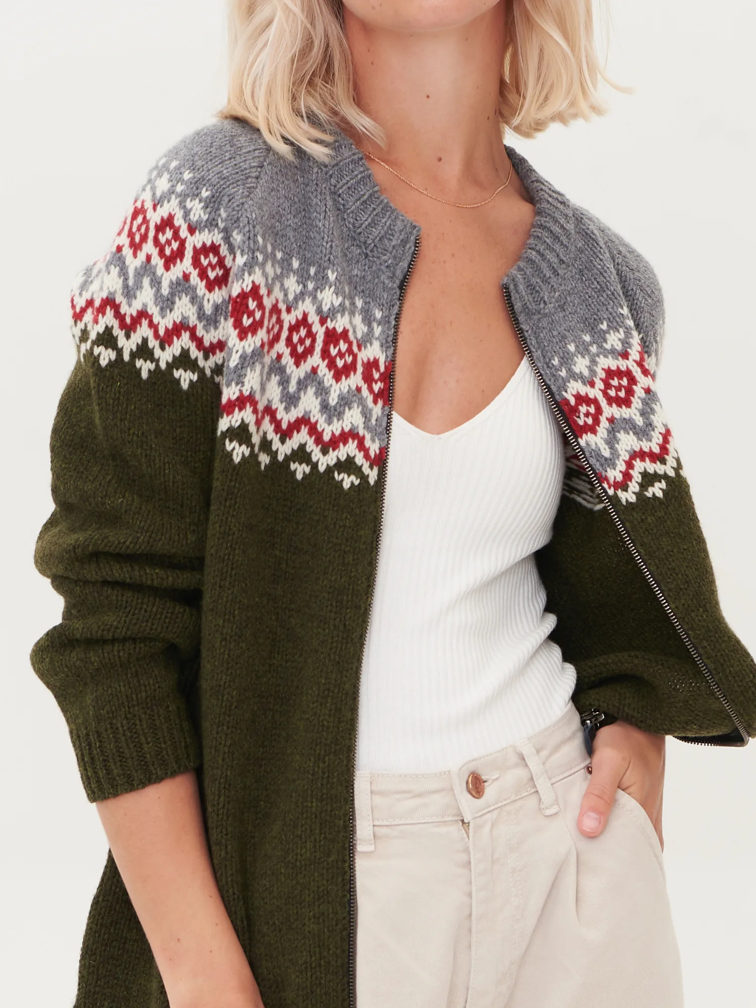 STRICKJACKE LEJA AUS MERINOWOLLE