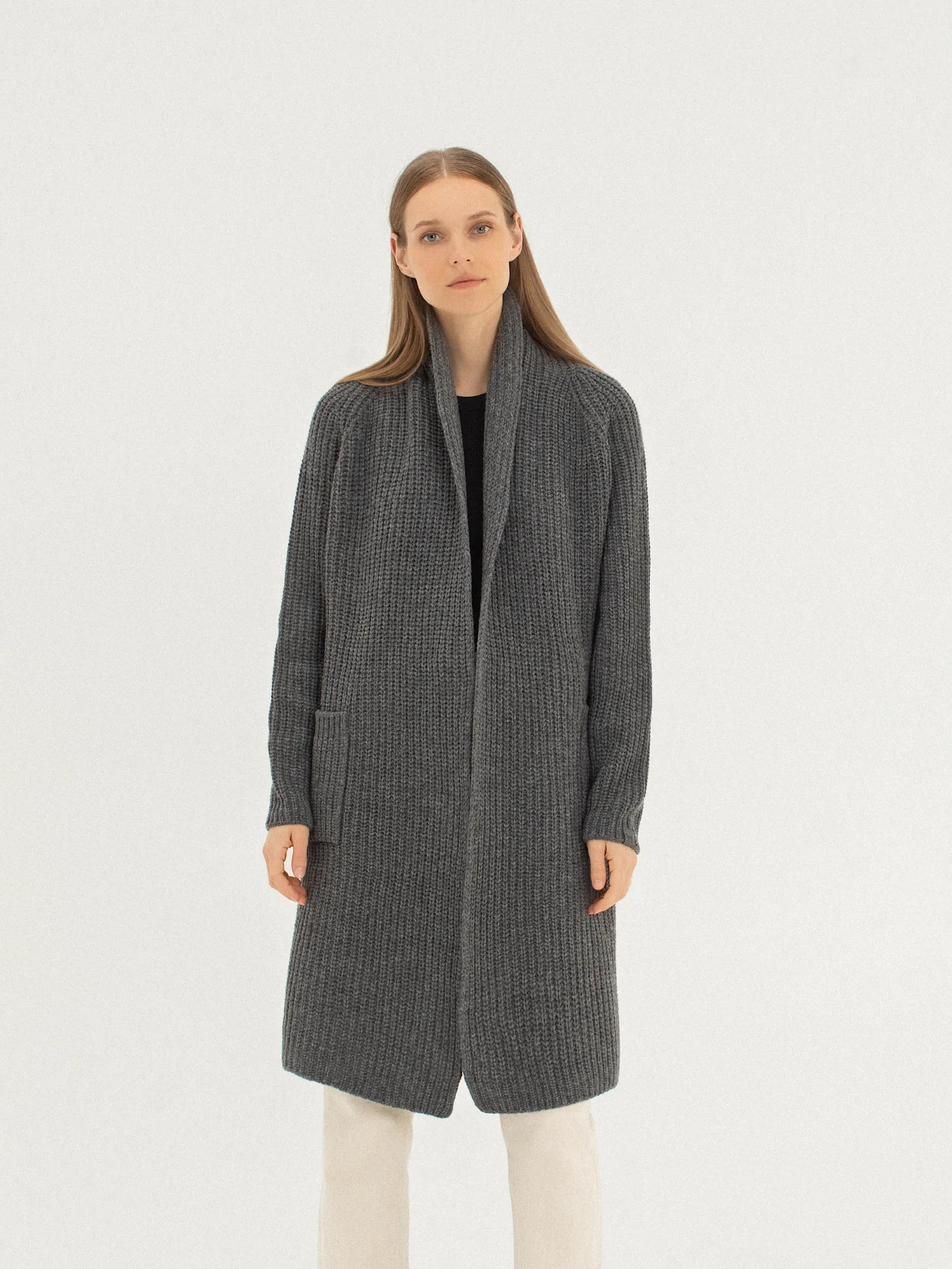 STRICKJACKE TEKMĖ AUS KASCHMIR UND MERINOWOLLE