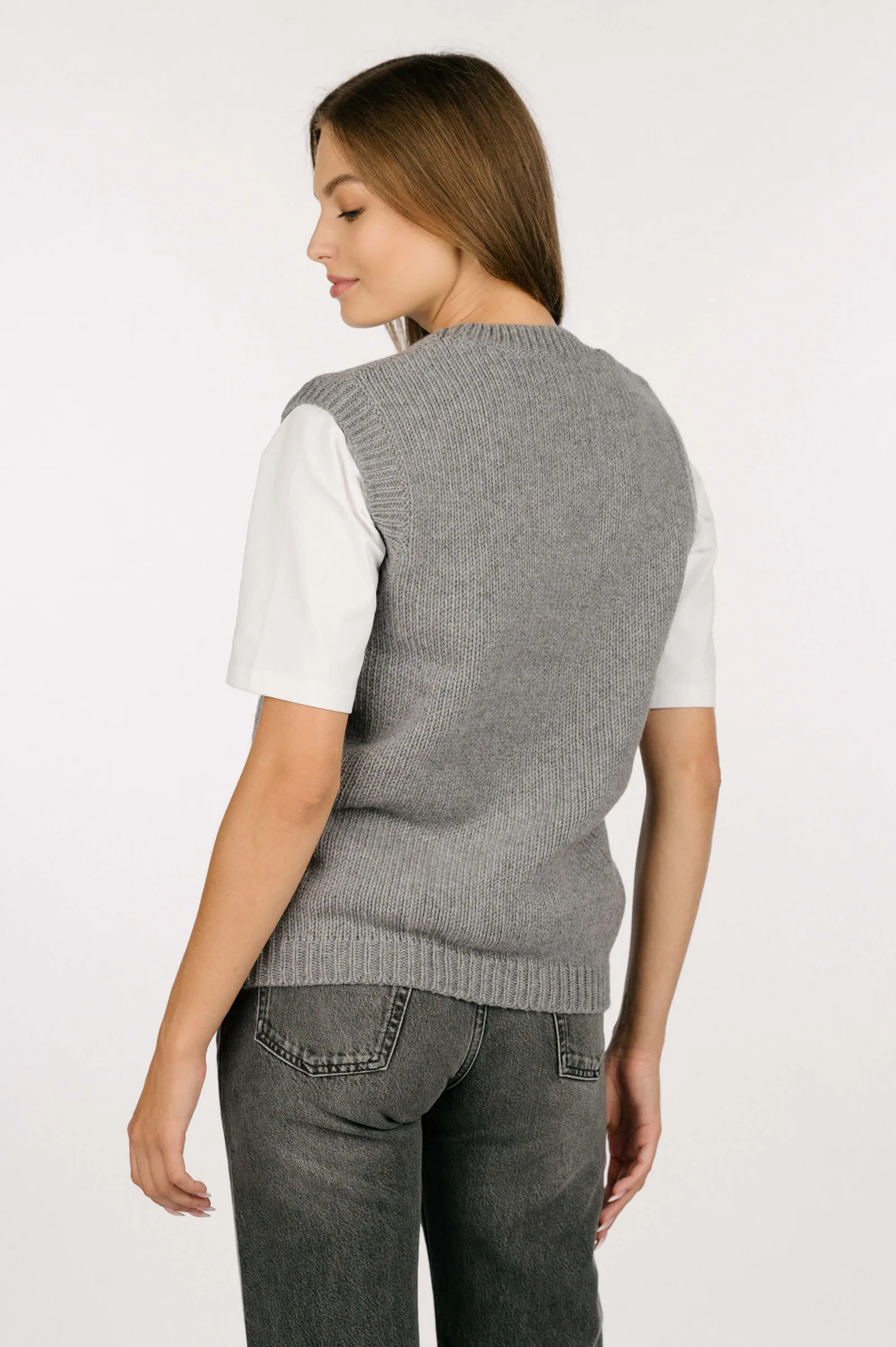 CASHMERE & MERINO WOOL VEST ANNE