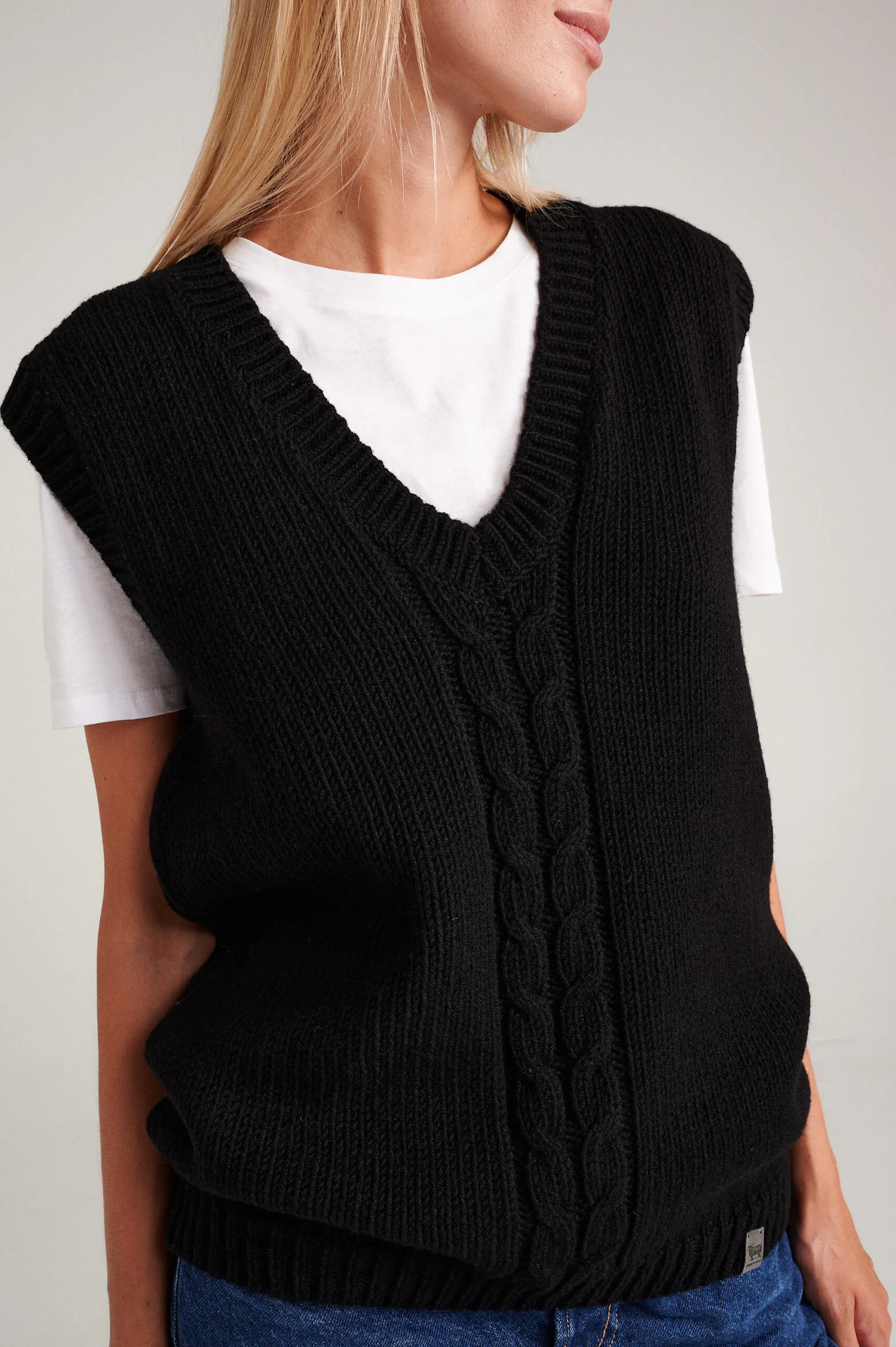 CASHMERE & MERINO WOOL VEST ANNE