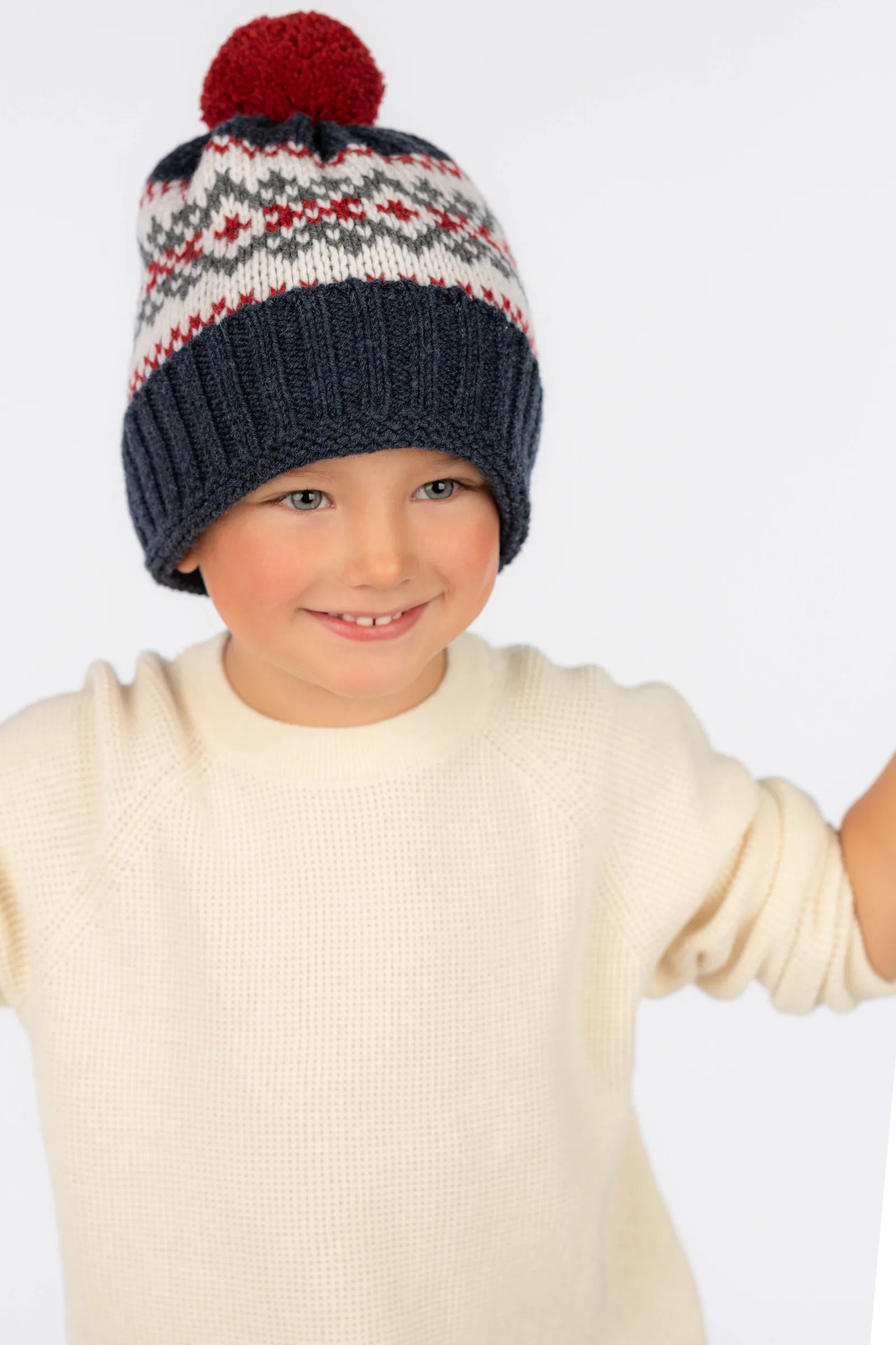 KINDERMÜTZE KAJUS AUS KASCHMIR UND MERINOWOLLE