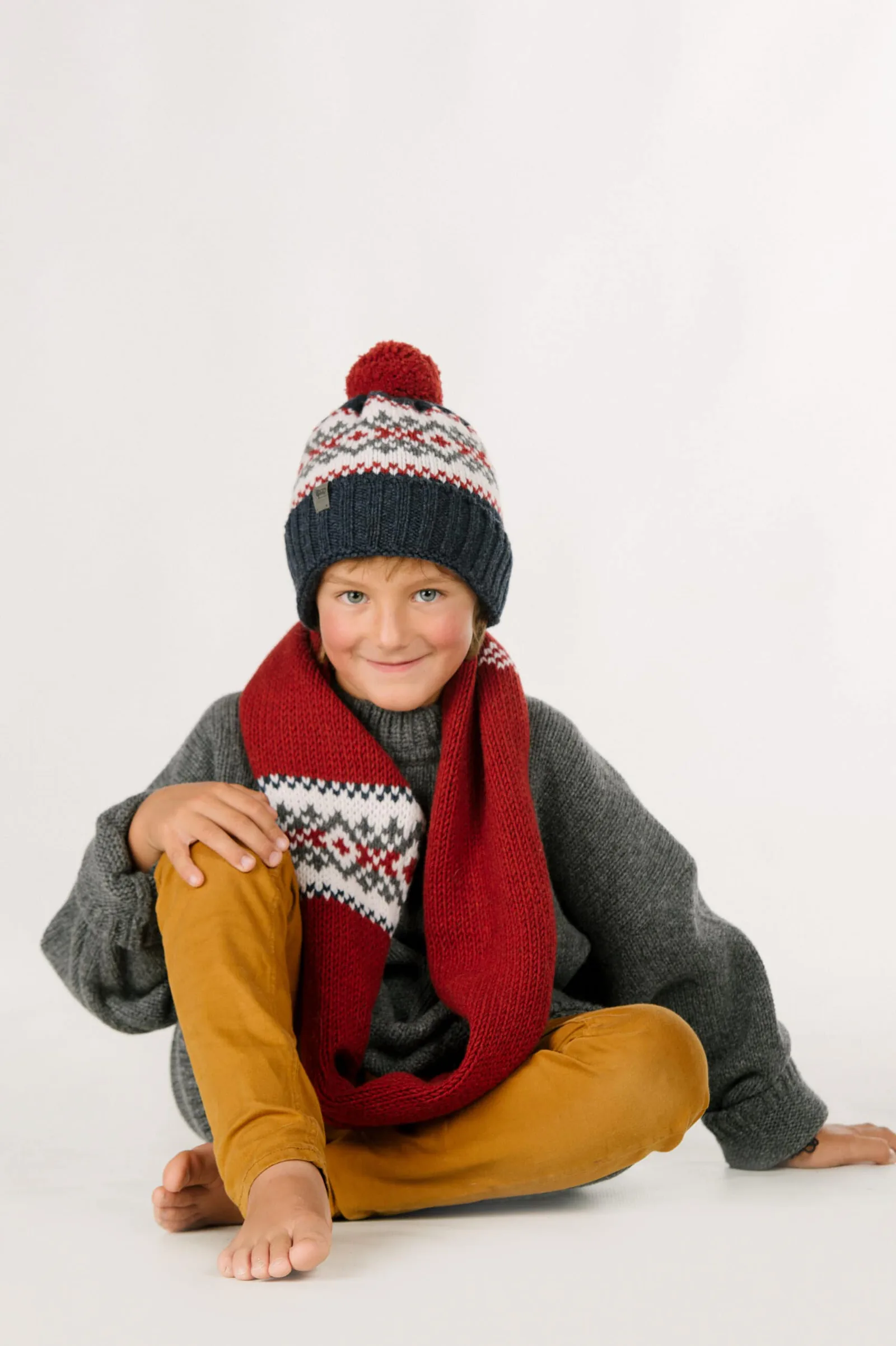 KINDERMÜTZE KAJUS AUS KASCHMIR UND MERINOWOLLE