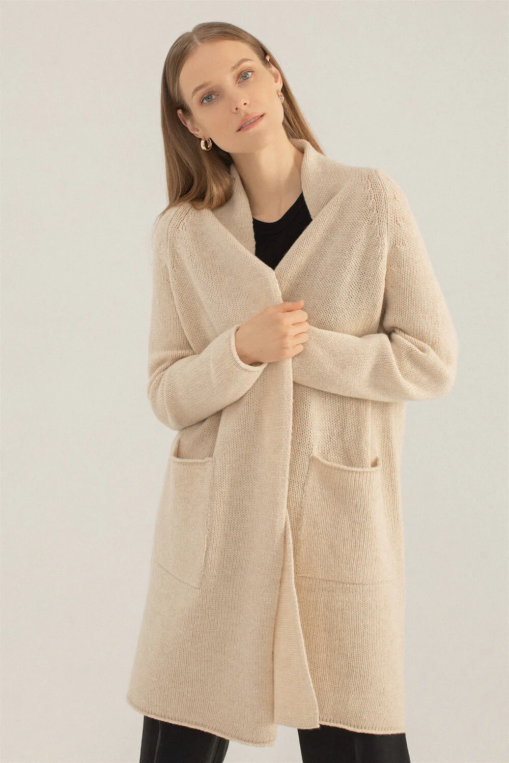 knitted merino cardigan