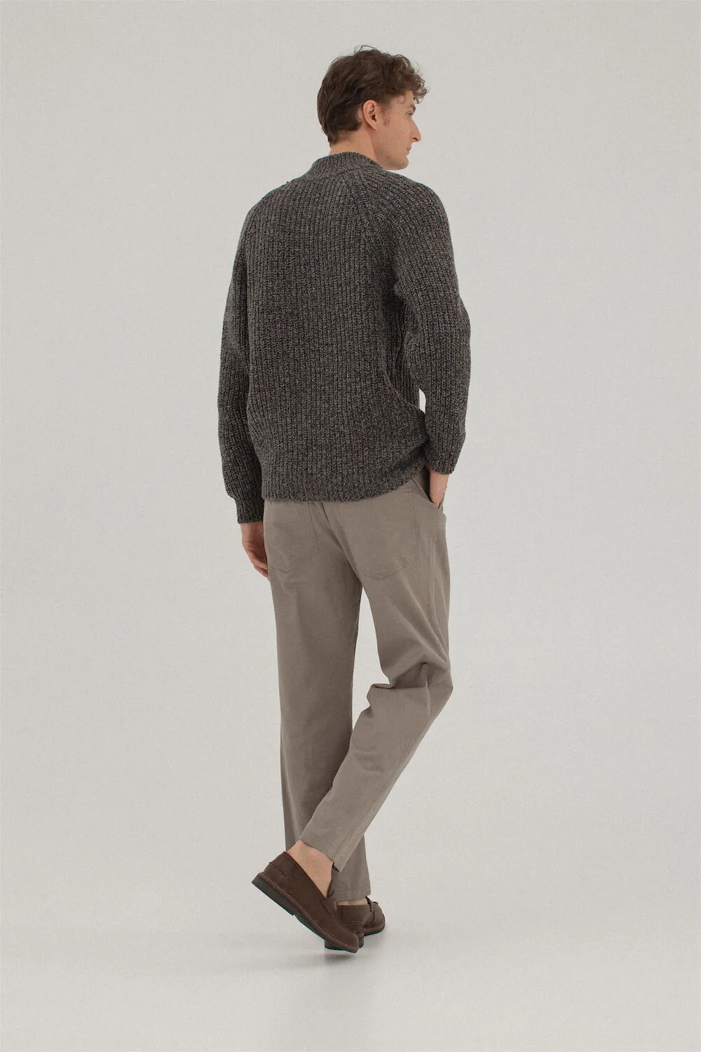 hand knit men merino jumper