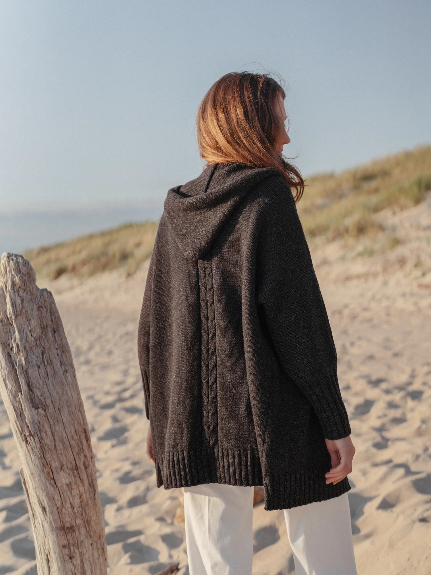 KAPUZENSTRICKJACKE INDIANA AUS MERINOWOLLE