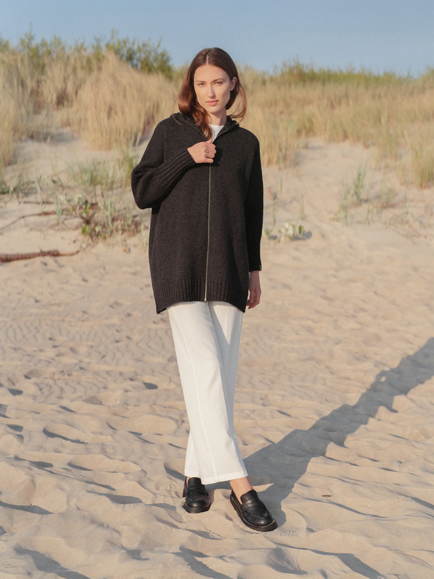 KAPUZENSTRICKJACKE INDIANA AUS MERINOWOLLE