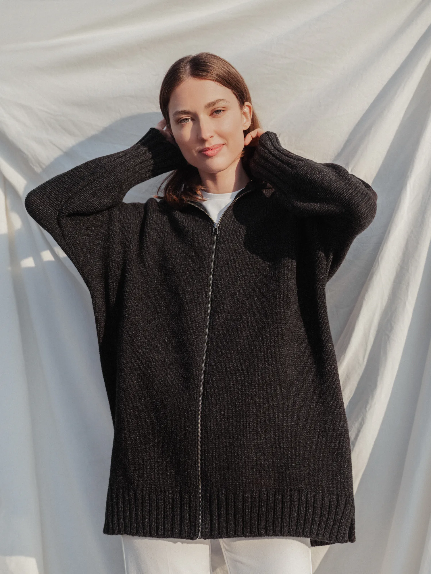 KAPUZENSTRICKJACKE INDIANA AUS MERINOWOLLE