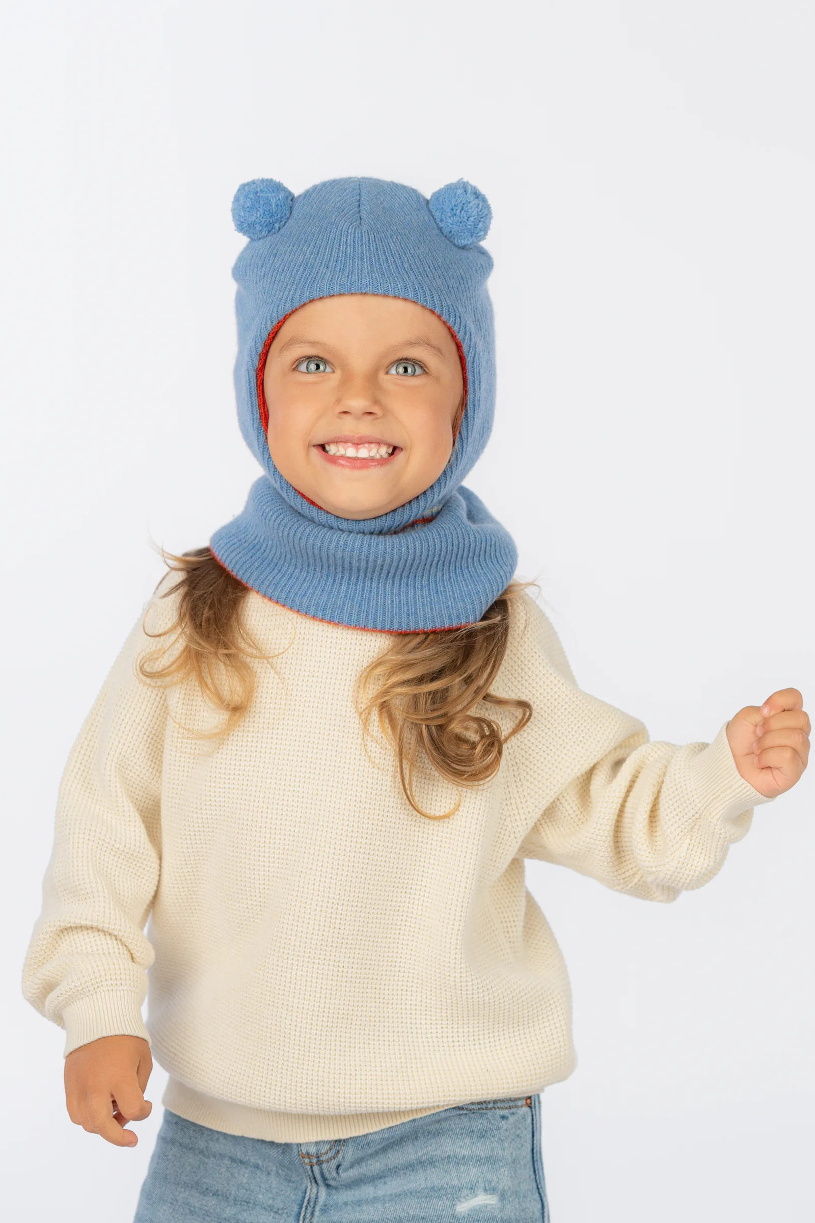 KINDER-BALACLAVA MILA AUS KASCHMIR UND MERINOWOLLE