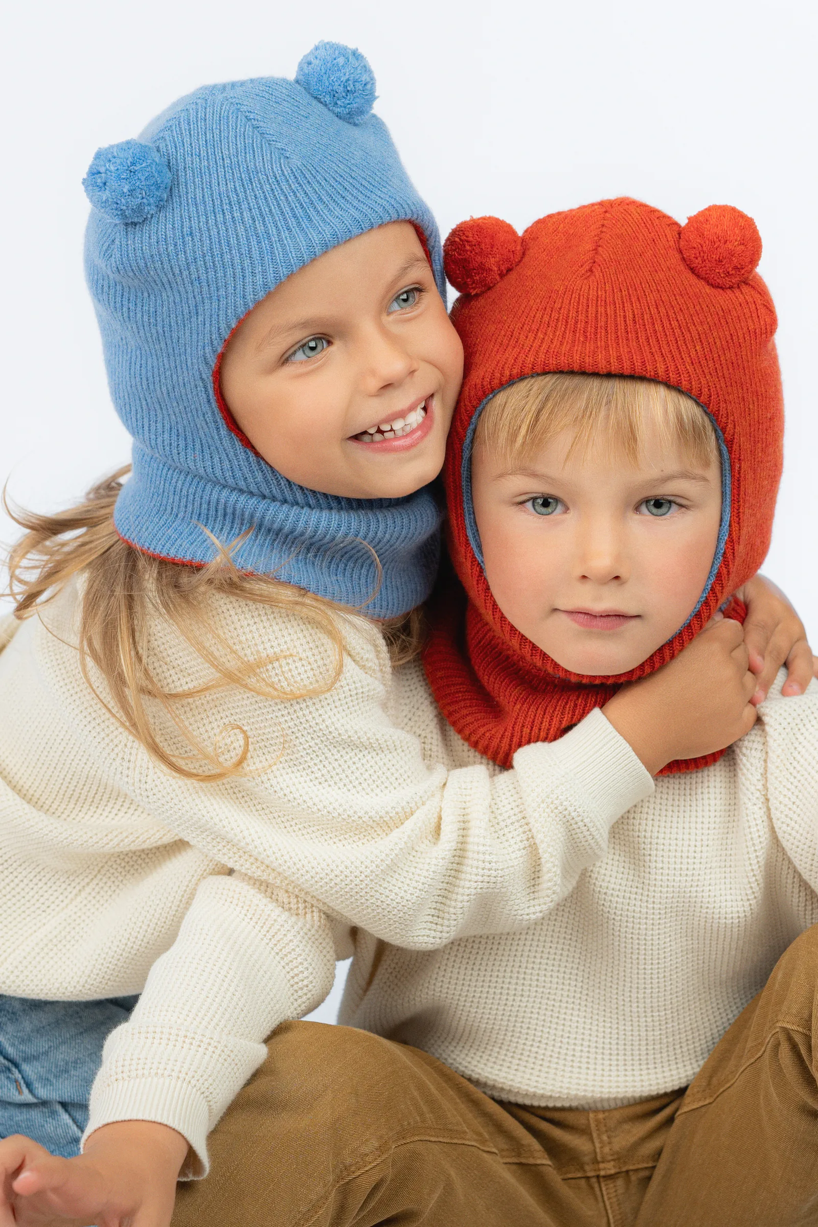 KINDER-BALACLAVA MILA AUS KASCHMIR UND MERINOWOLLE