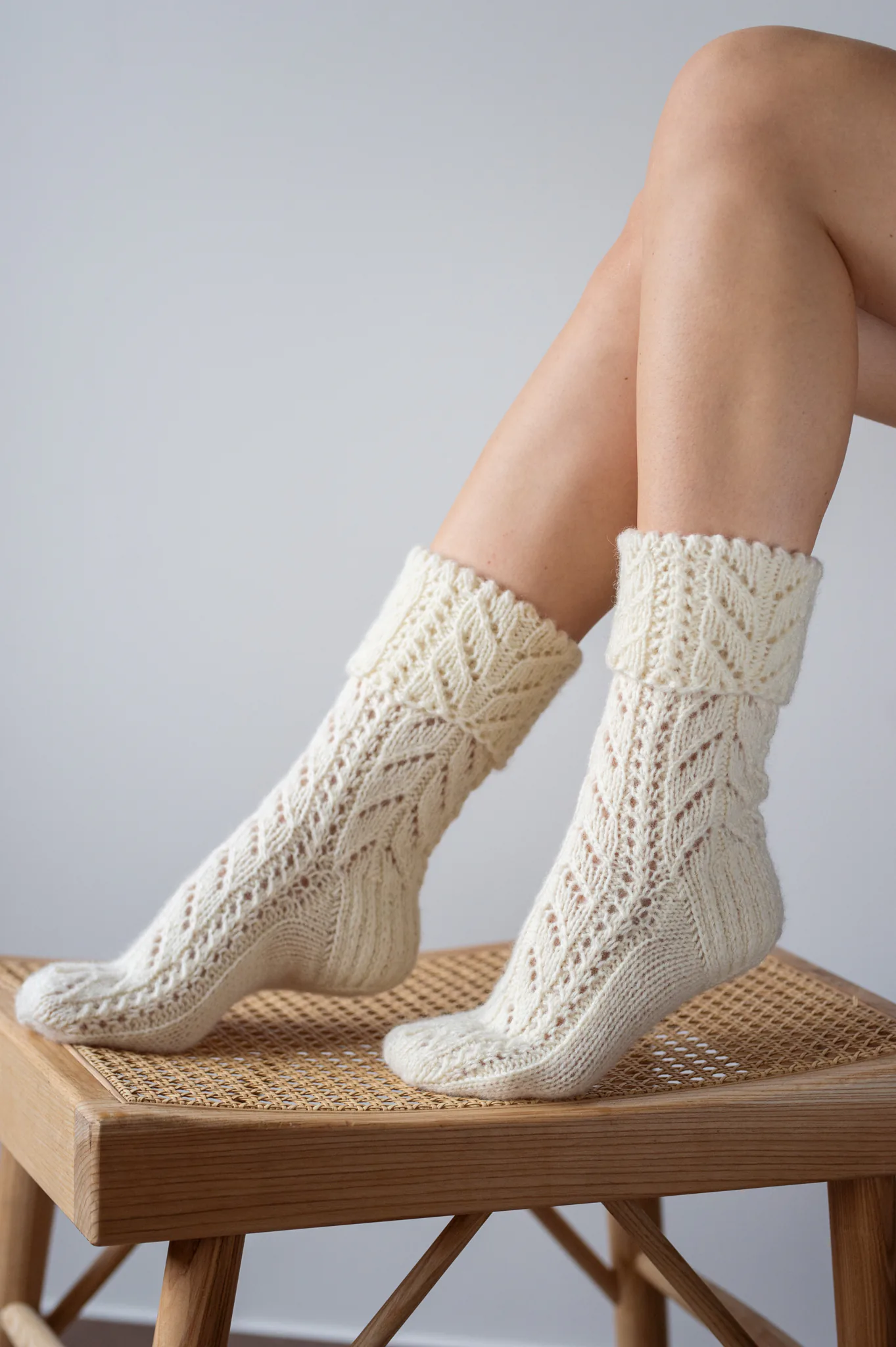 SOCKEN GULBĖ AUS 100 % WOLLE