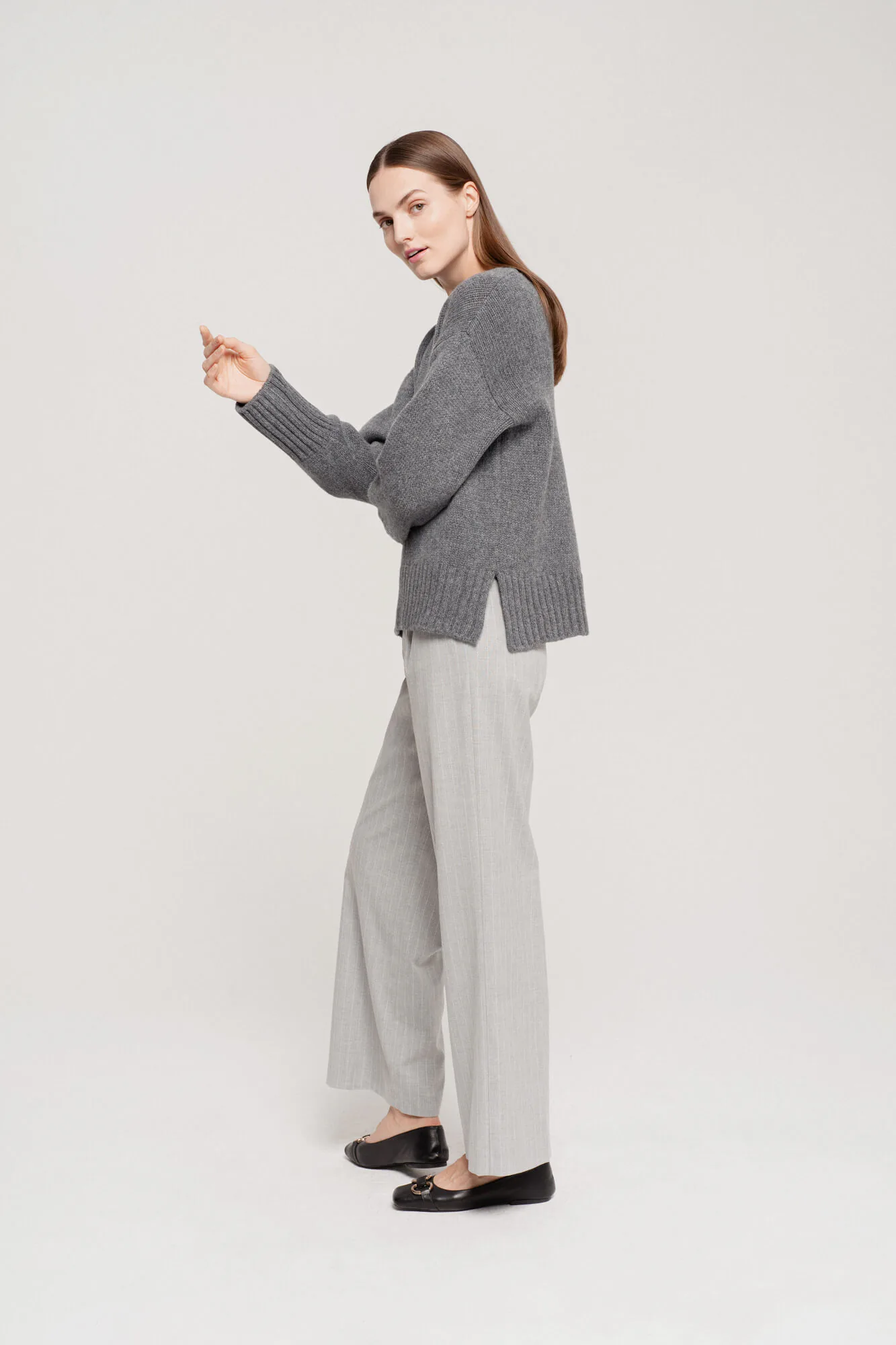PULLOVER MARI AUS KASCHMIR UND MERINOWOLLE