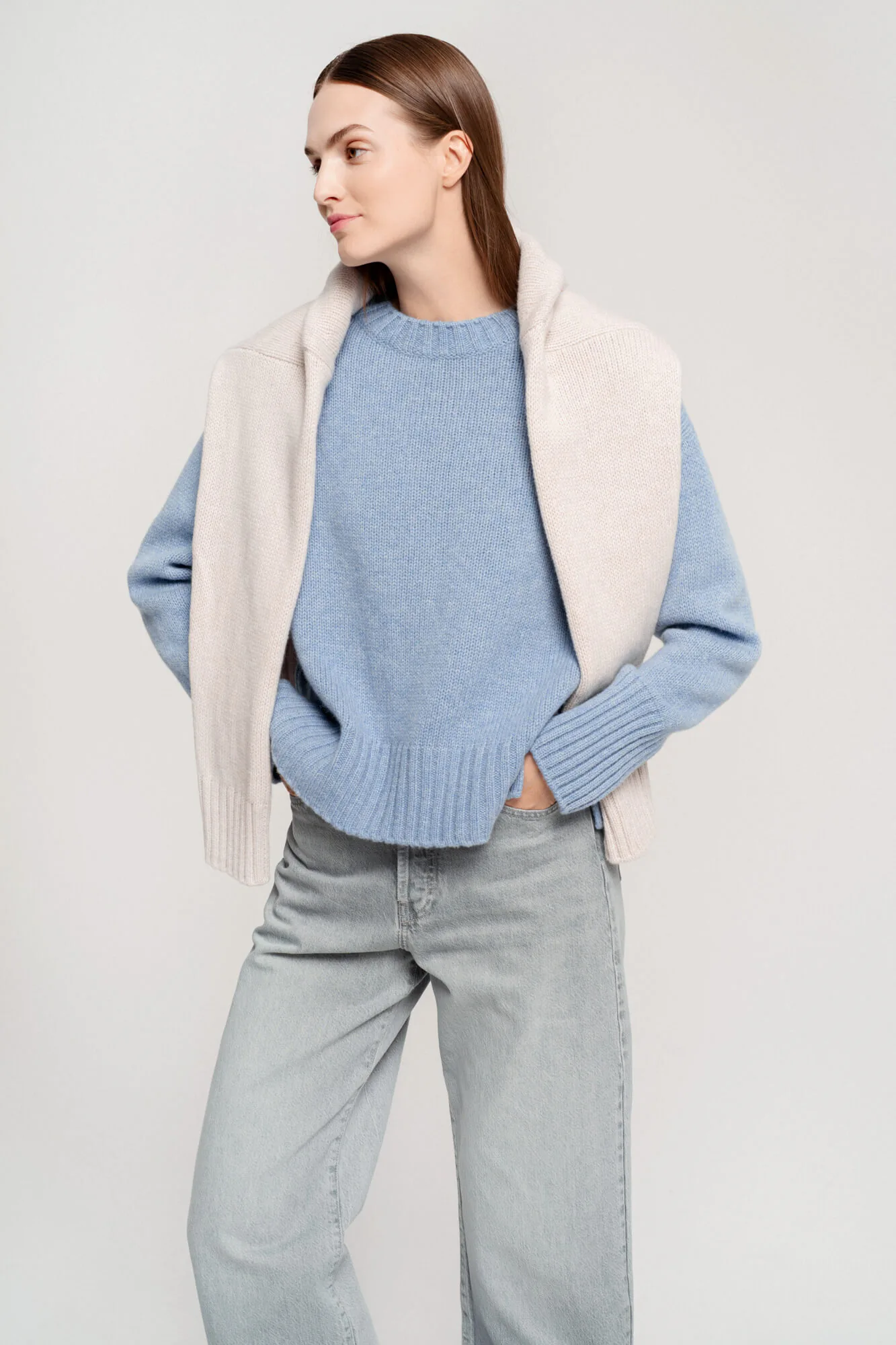 PULLOVER MARI AUS KASCHMIR UND MERINOWOLLE