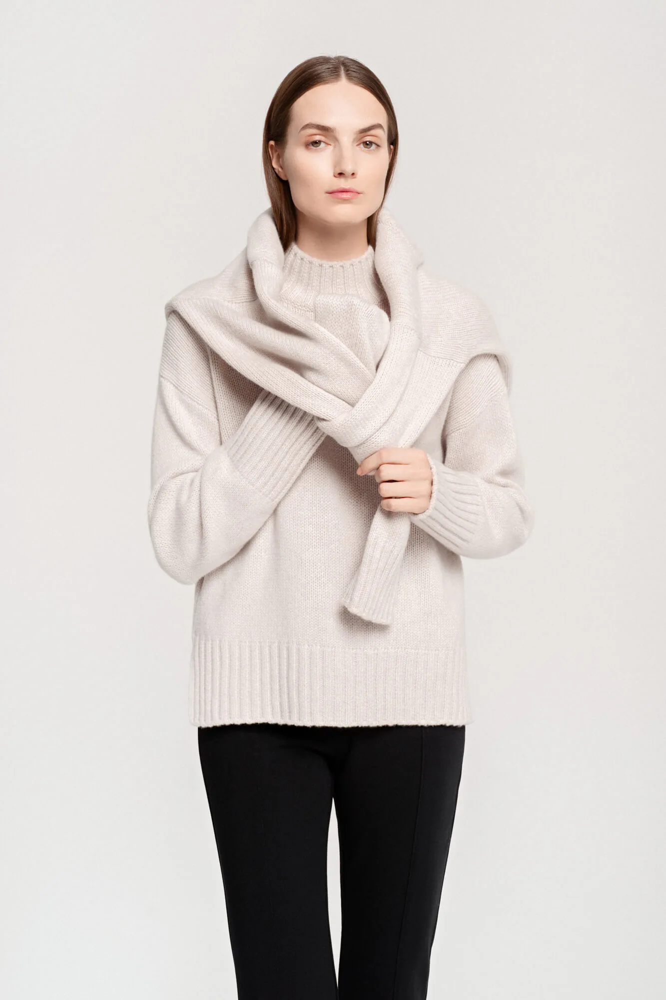 PULLOVER SANDRA AUS KASCHMIR UND MERINOWOLLE