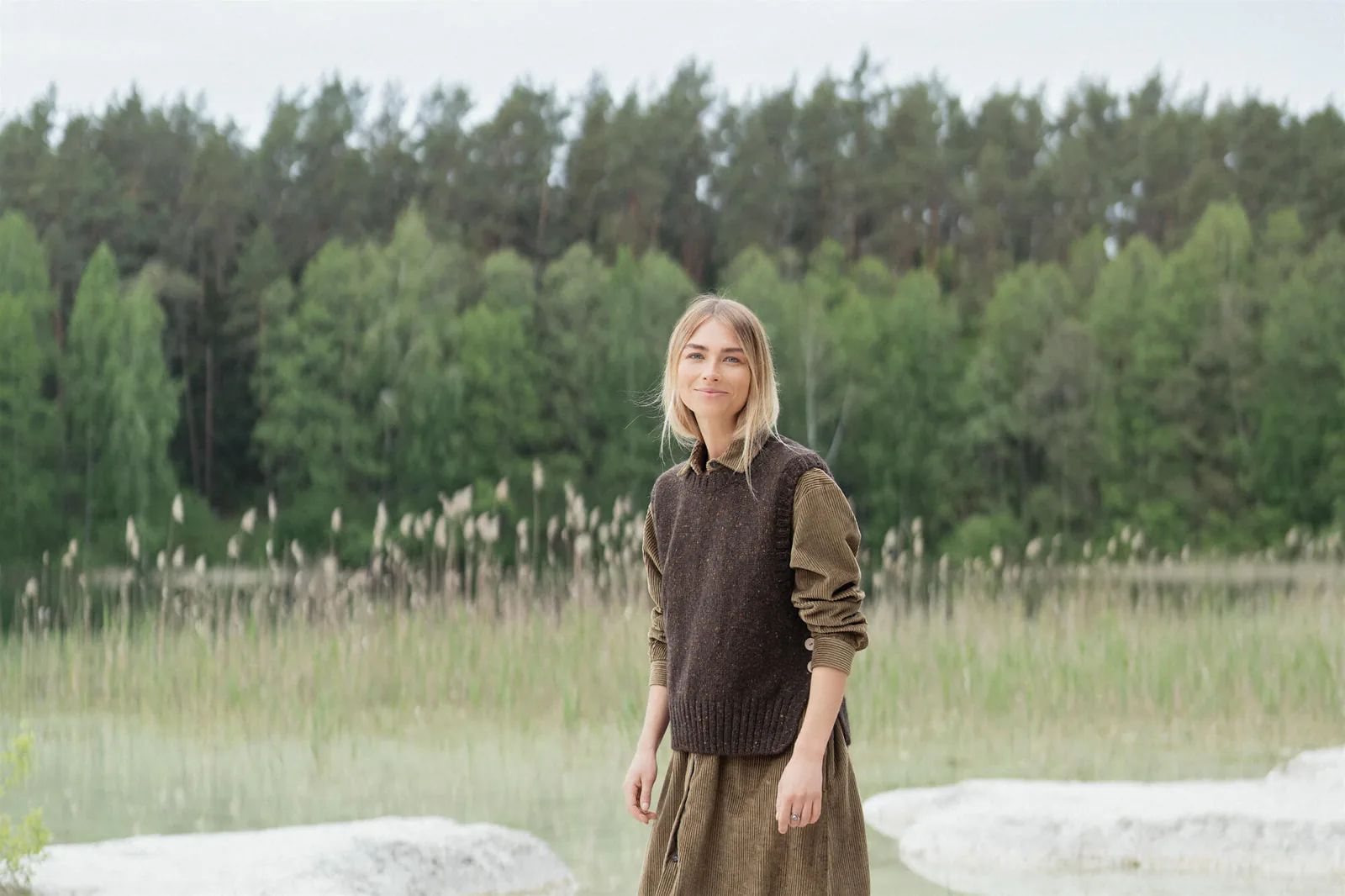 TWEED-WESTE GABBI AUS MOHAIR UND MERINOWOLLE