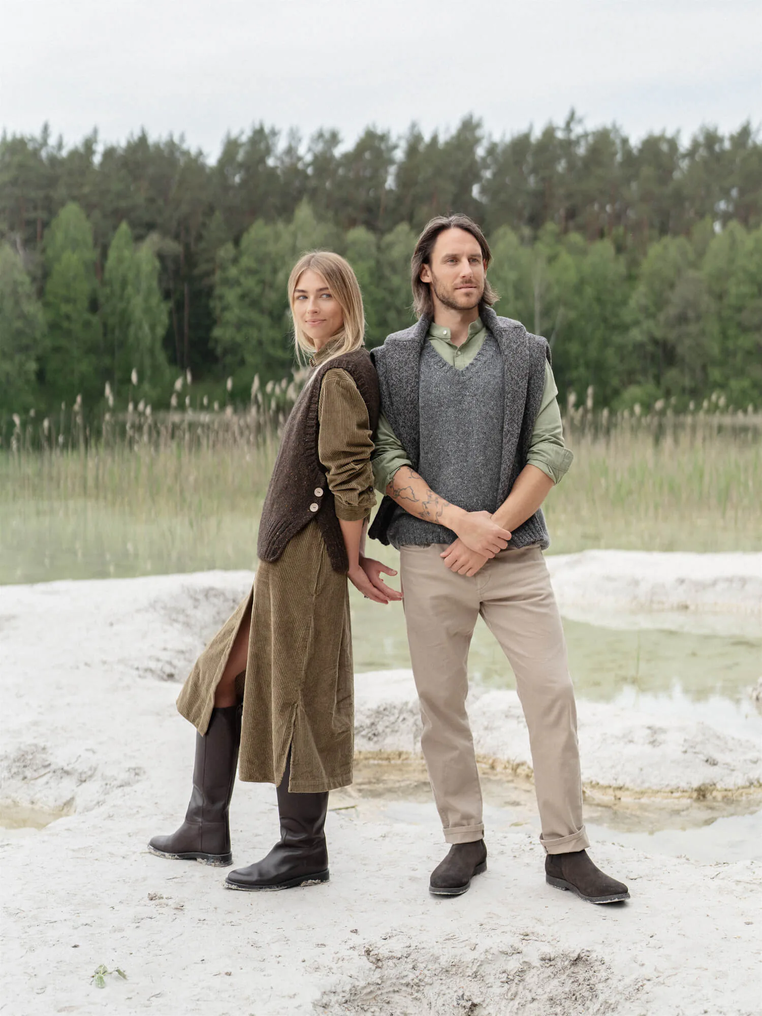 TWEED-WESTE ADAM AUS MOHAIR UND MERINOWOLLE